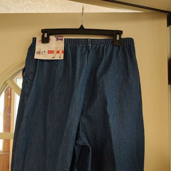 New Chic Blue Pull On Jeans Size Misses Women's 12 Average - Picture 3 of 3